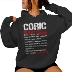 Coric Name Facts Last Name Coric Name Facts Family Name Women Hoodie