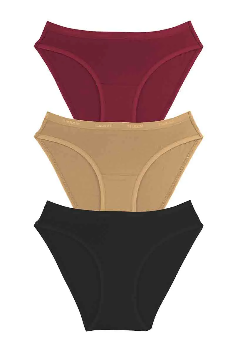 Cotton Bikini Briefs Solid Pack of 3