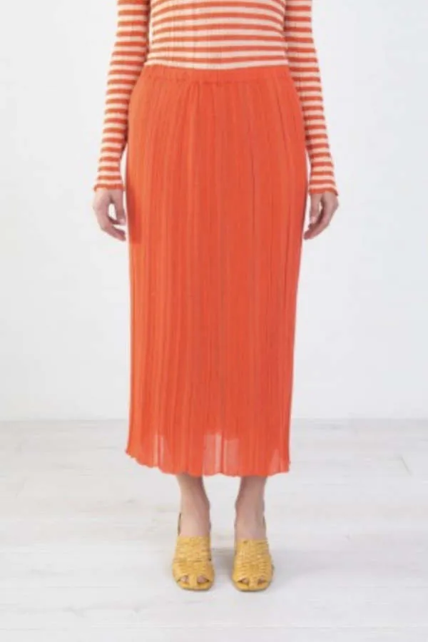 Cotton Jersey Skirt - Orange