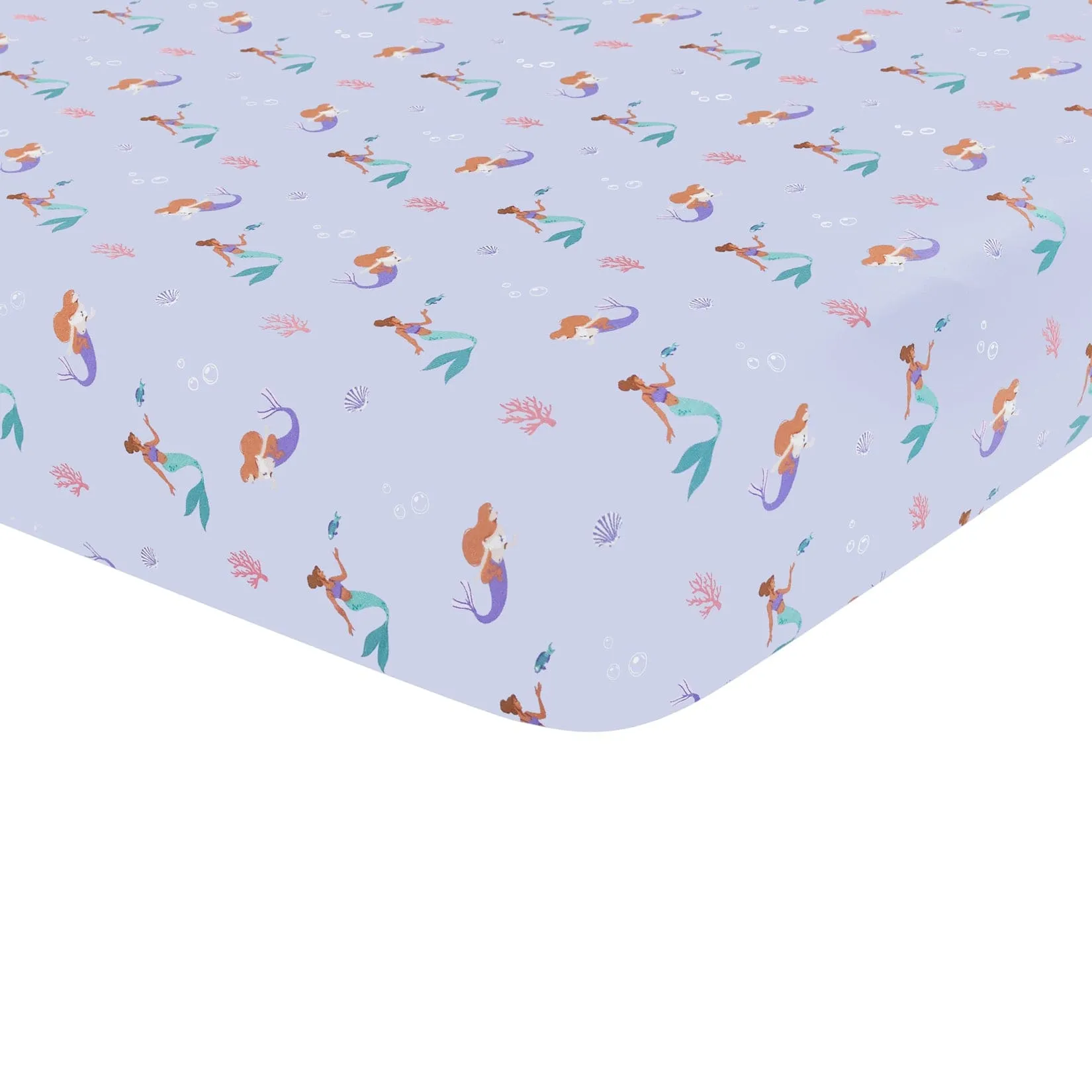 Crib Sheet in Mermaid