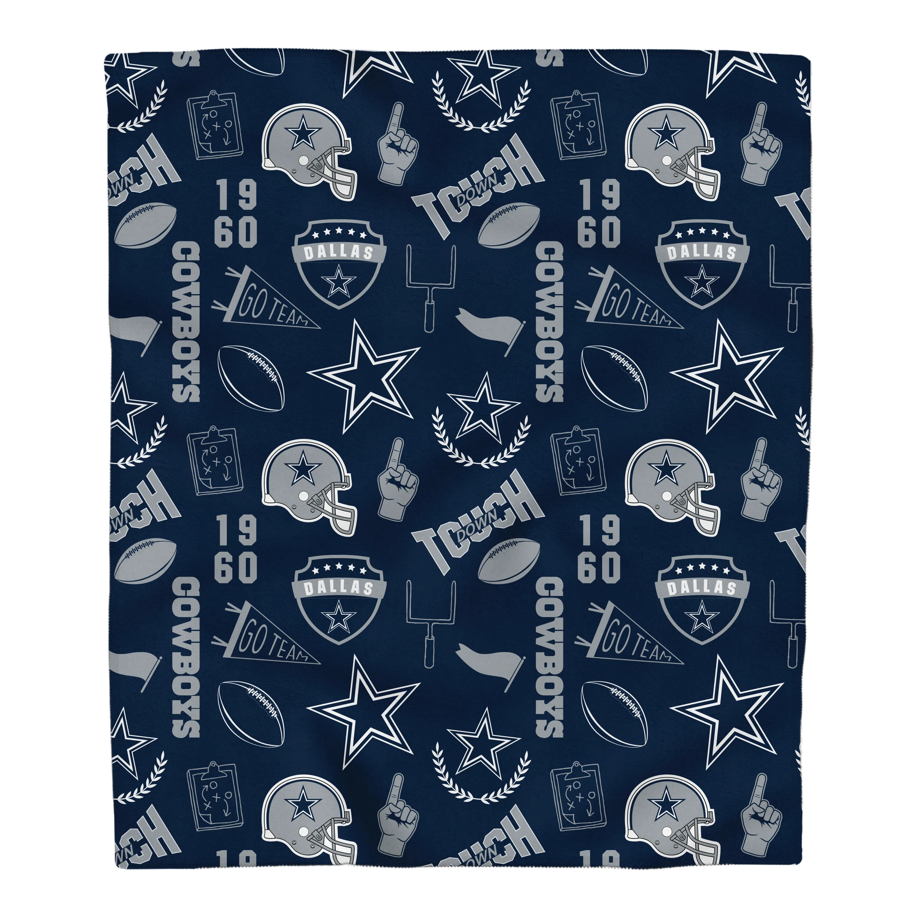 Dallas Cowboys Collage Icon Polar Fleece Throw Blanket