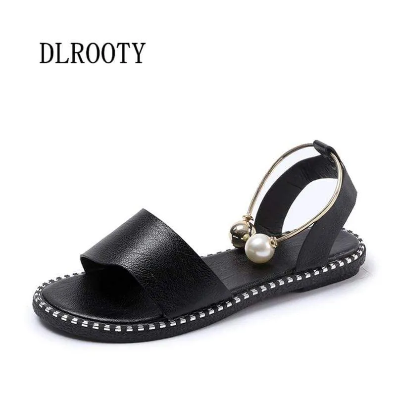 DLROOTY Black Sandals