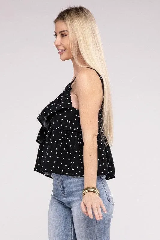 Dot Print Casual Tank Top