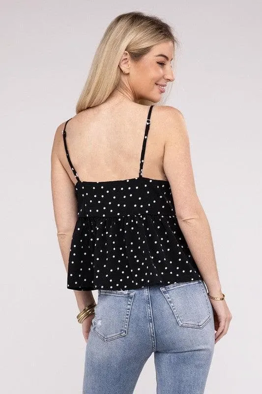 Dot Print Casual Tank Top