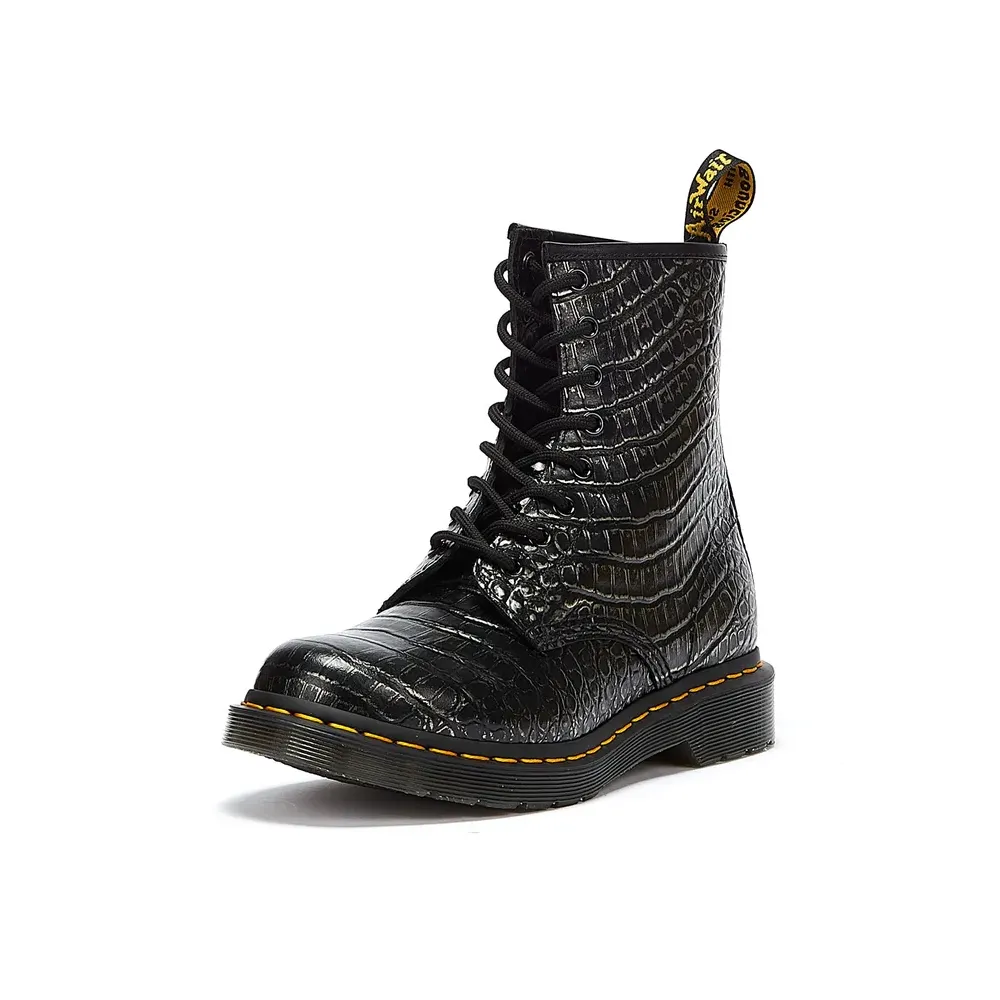 Dr. Martens 1460 W Emboss Gunmetal Wild Croc 27249029