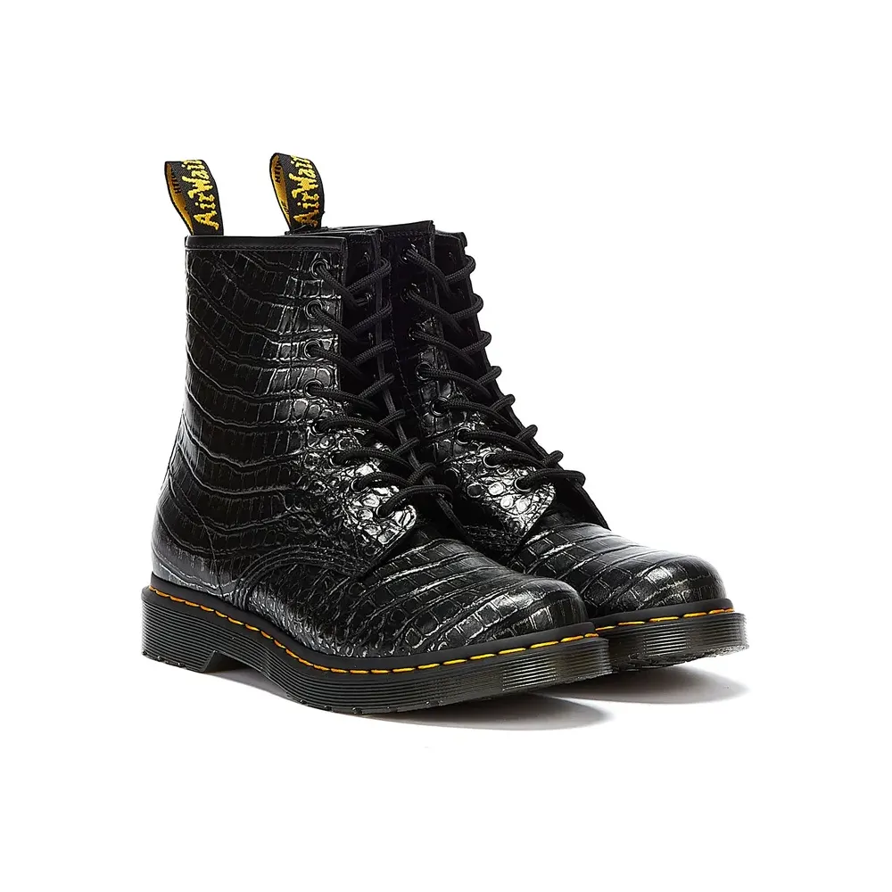 Dr. Martens 1460 W Emboss Gunmetal Wild Croc 27249029