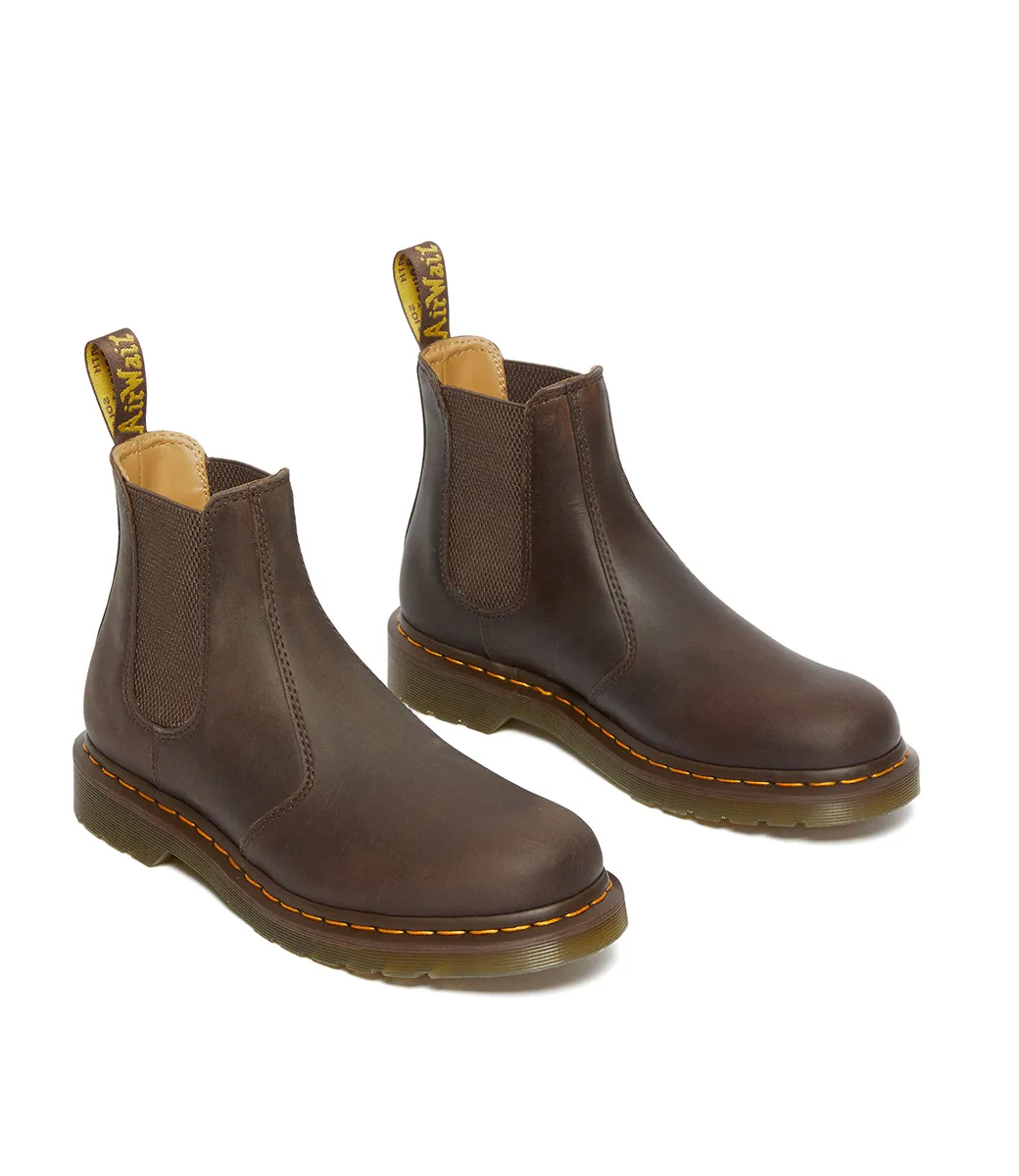 Dr. Martens 2976 YELLOW STITCH CRAZY HORSE DARK BROWN