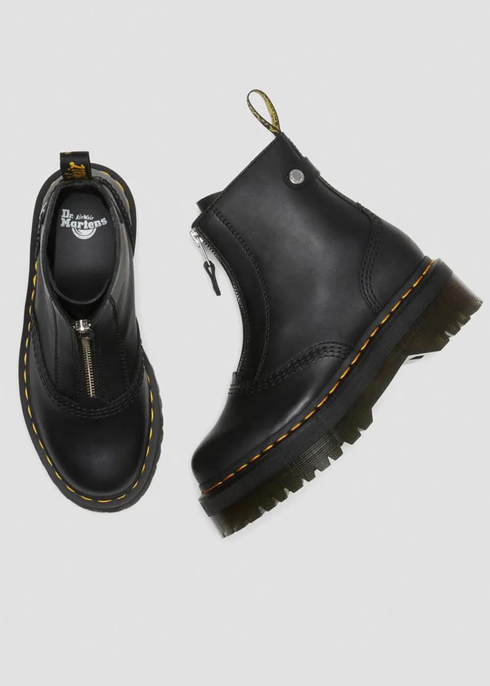 Dr. Martens Jetta Sendal Leather Platform Boots Black