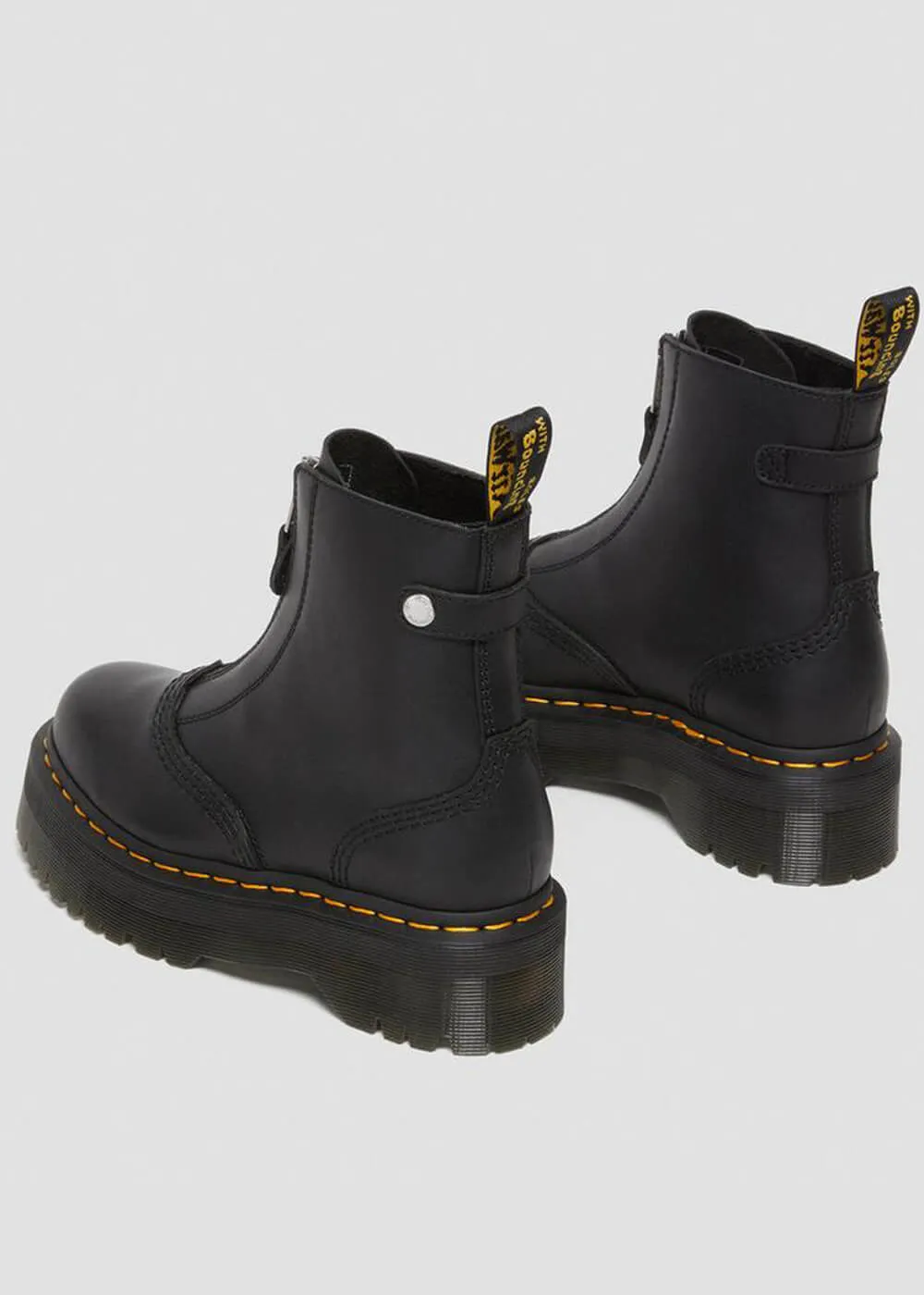 Dr. Martens Jetta Sendal Leather Platform Boots Black