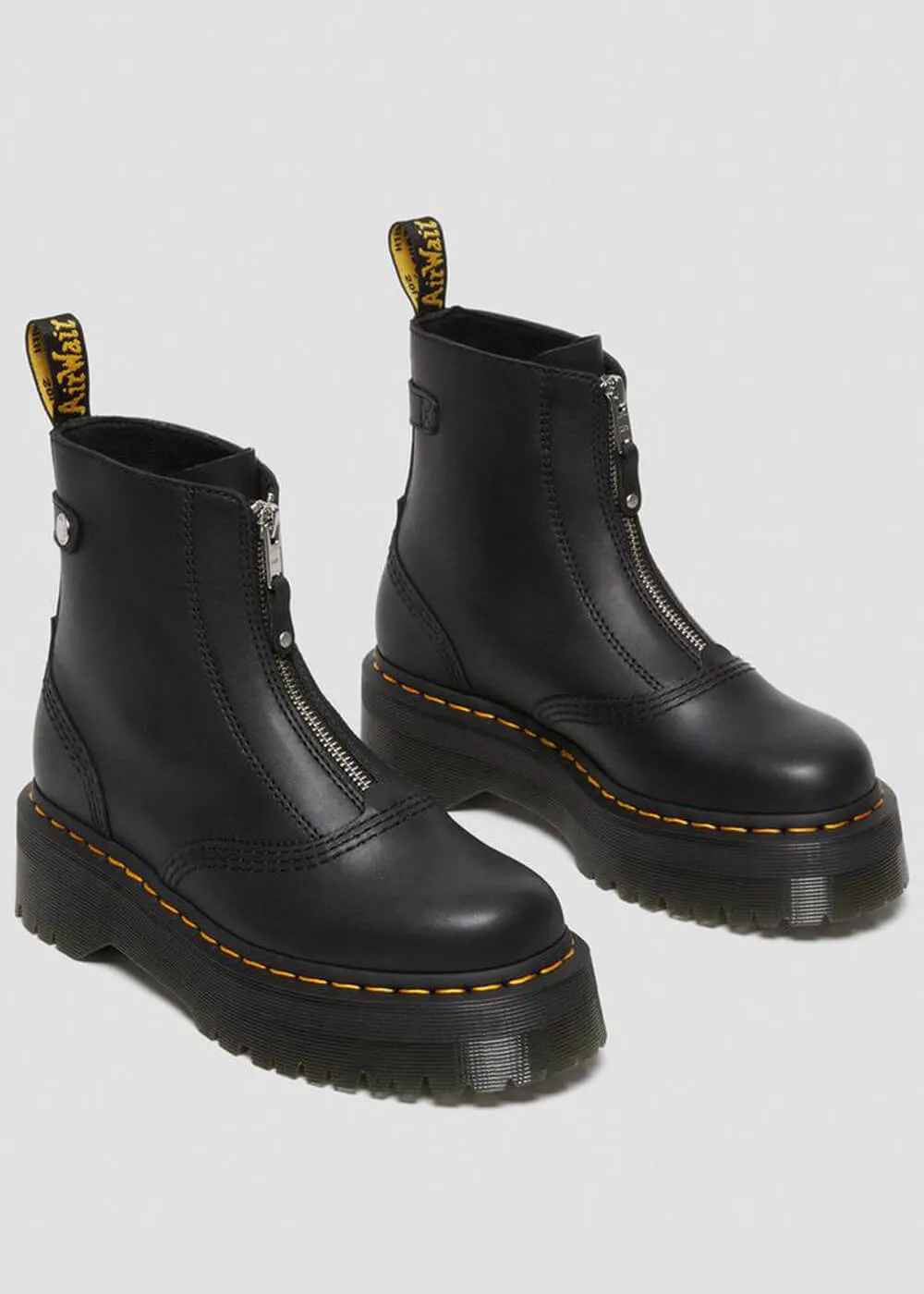 Dr. Martens Jetta Sendal Leather Platform Boots Black