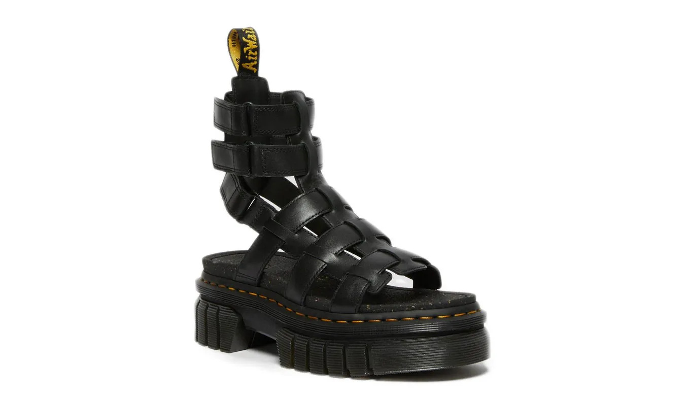 Dr. Martens Ricki Nappa Lux Leather Platform Gladiator Sandals