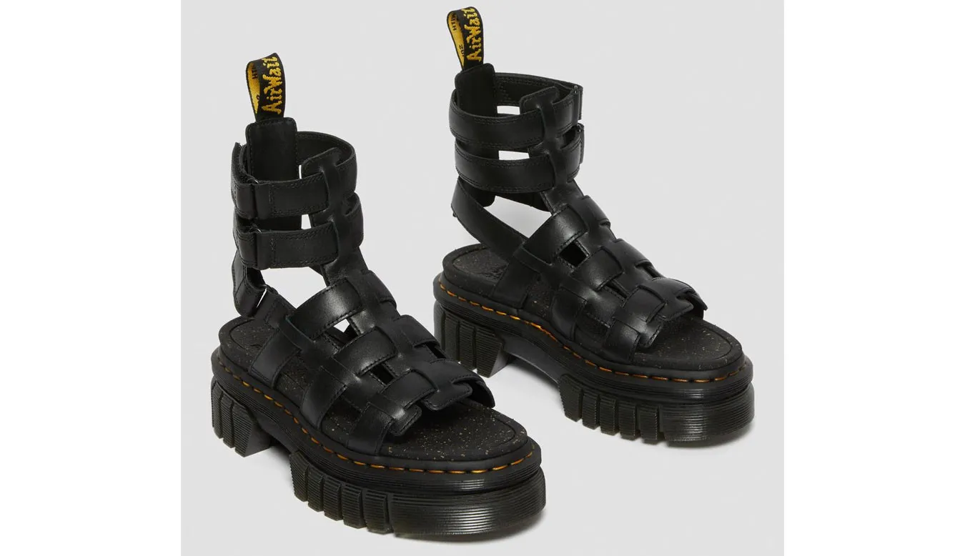 Dr. Martens Ricki Nappa Lux Leather Platform Gladiator Sandals