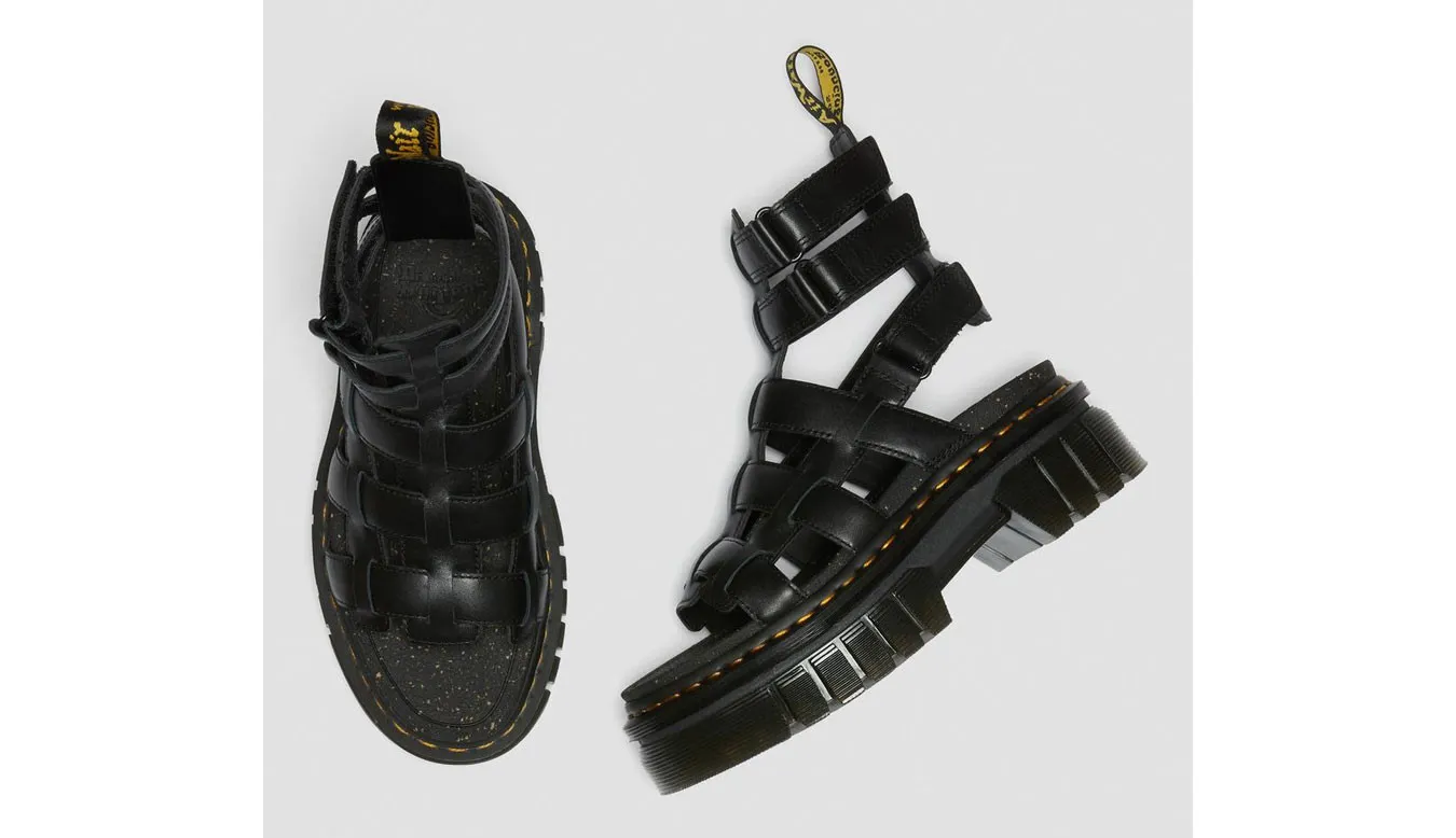 Dr. Martens Ricki Nappa Lux Leather Platform Gladiator Sandals