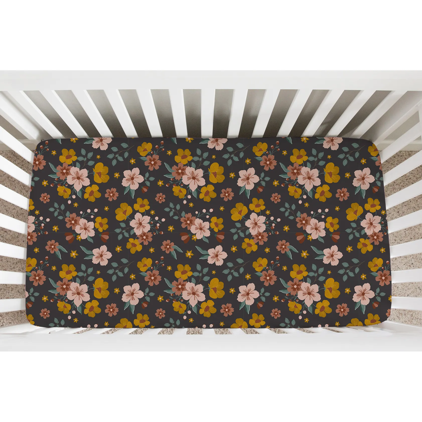 Elena Floral Crib Sheet