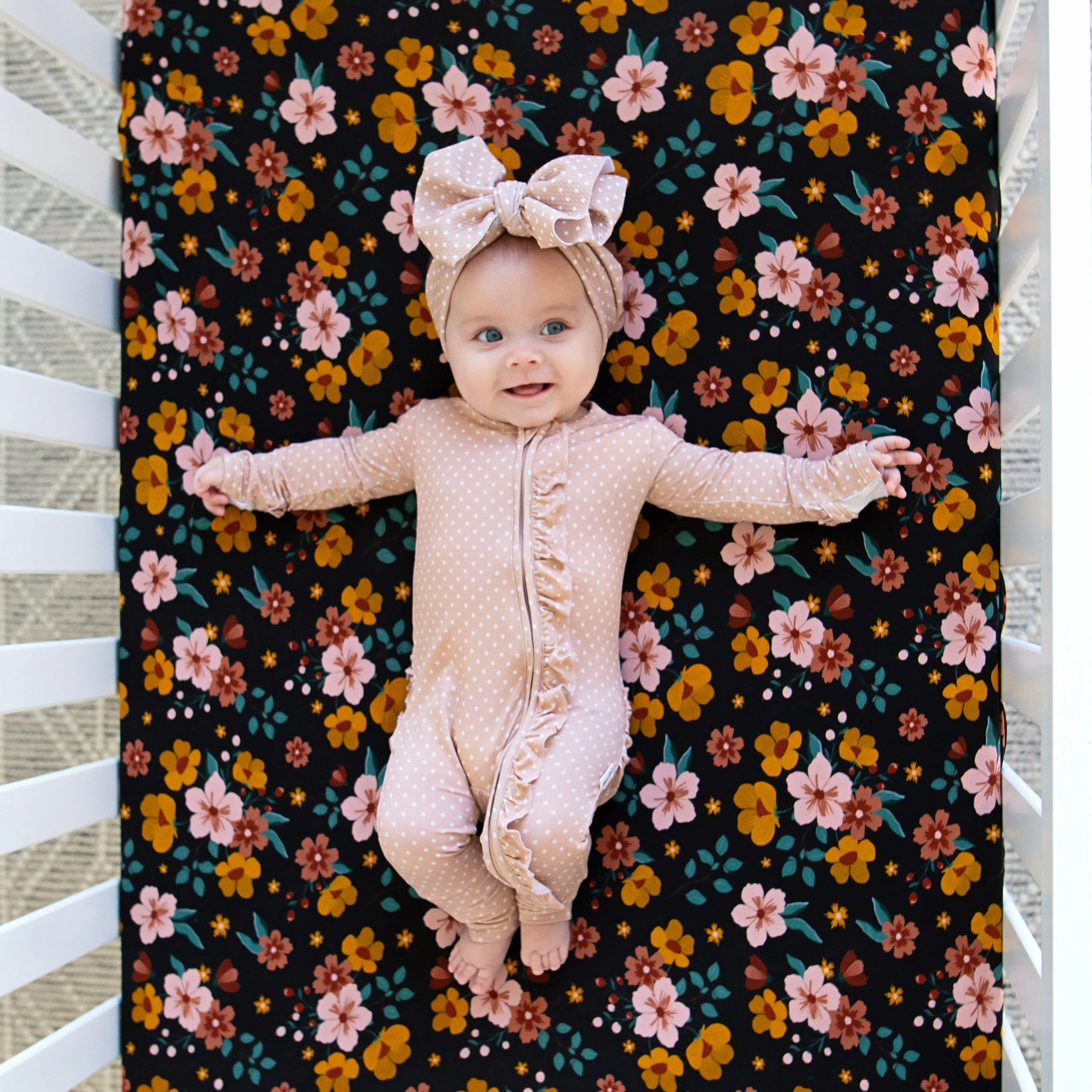 Elena Floral Crib Sheet