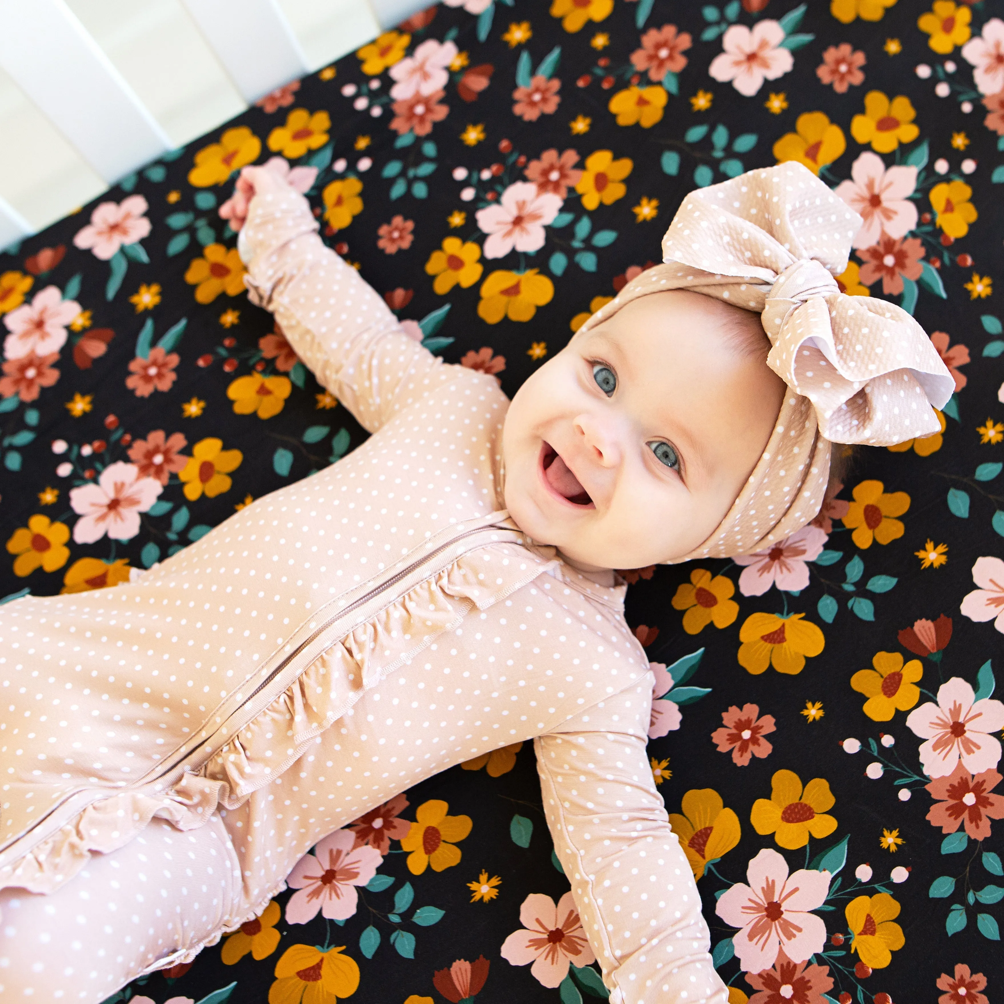 Elena Floral Crib Sheet