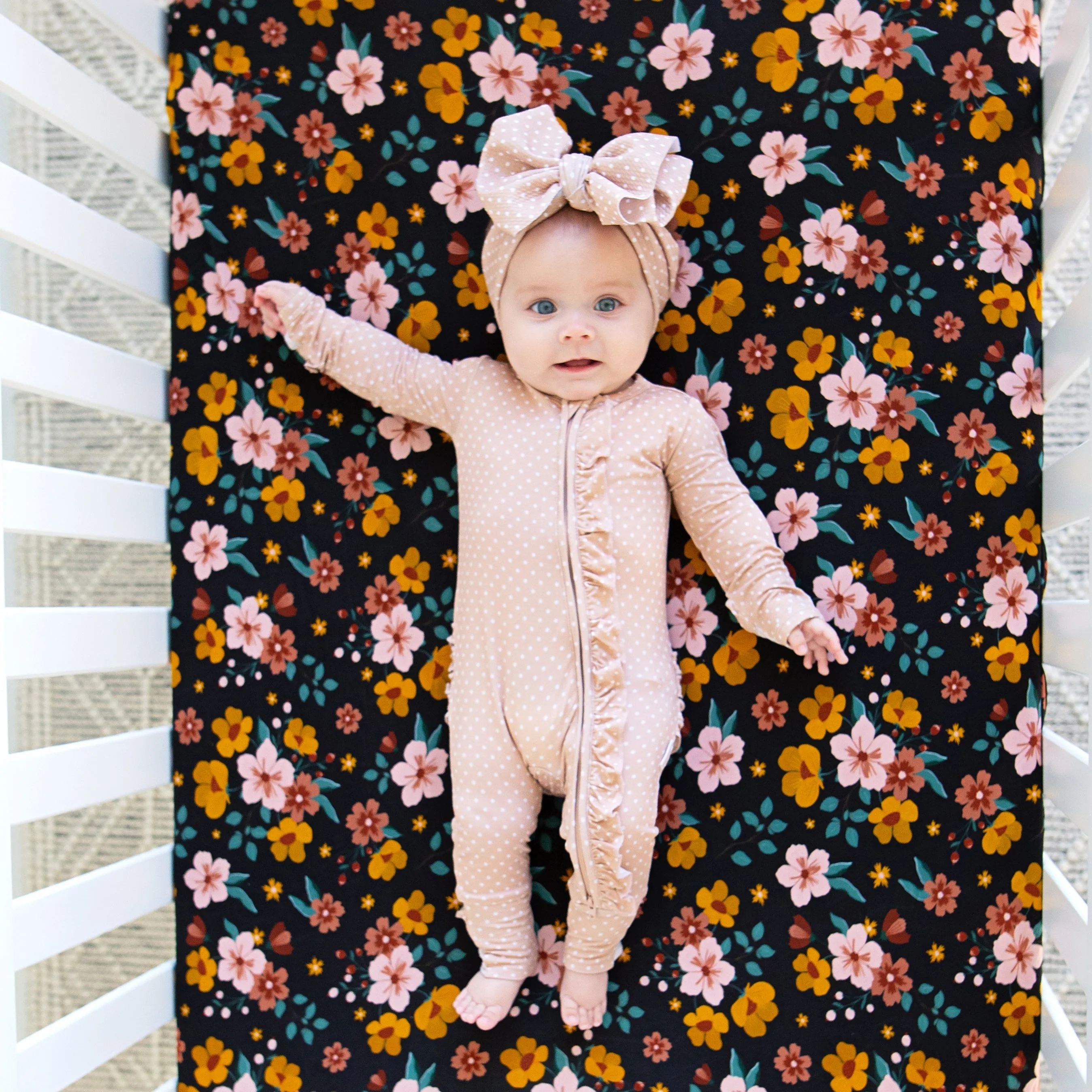 Elena Floral Crib Sheet