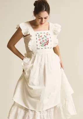 EMBROIDERED APRON DRESS