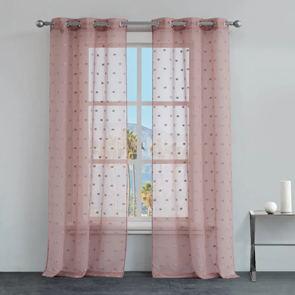 Evelyn Polka Dot Sheer Curtains