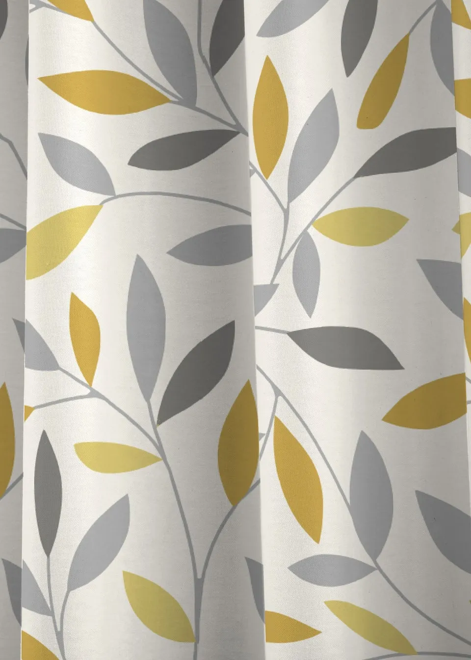 Fusion Beechwood Yellow Eyelet Curtains