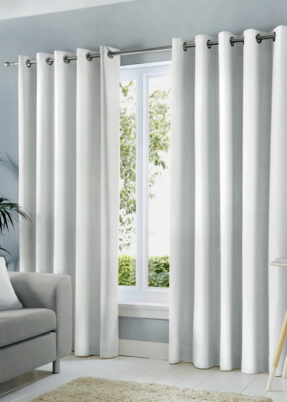 Fusion Sorbonne White Eyelet Curtains