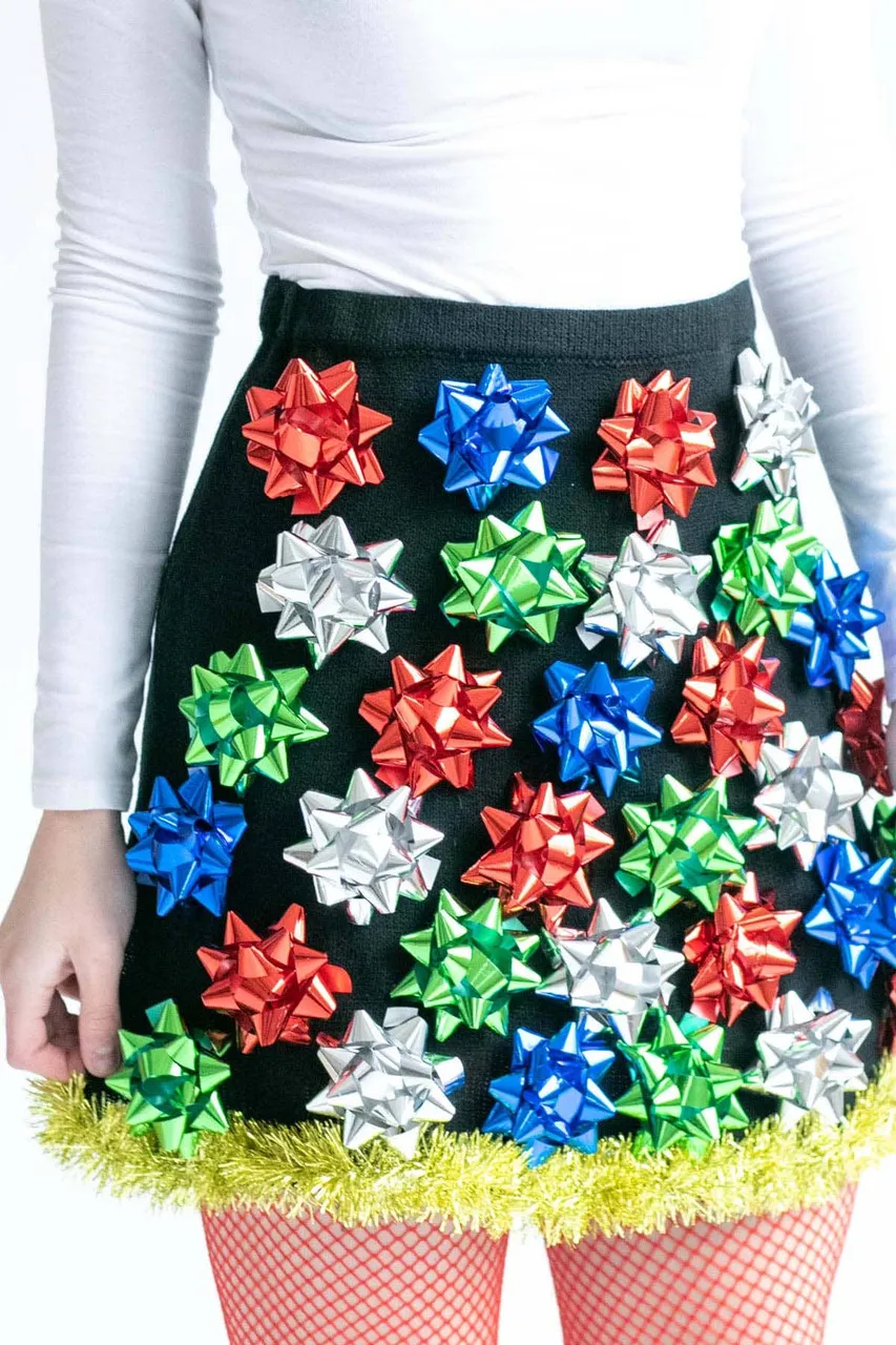 Gift Bow Skater Skirt