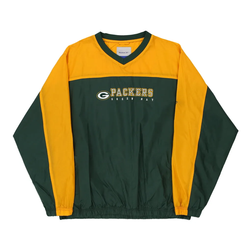 Green Bay Packers Reebok NFL Windbreaker - XL Green Polyester Blend