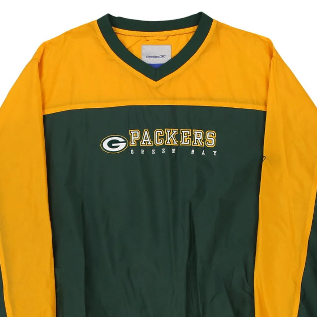 Green Bay Packers Reebok NFL Windbreaker - XL Green Polyester Blend