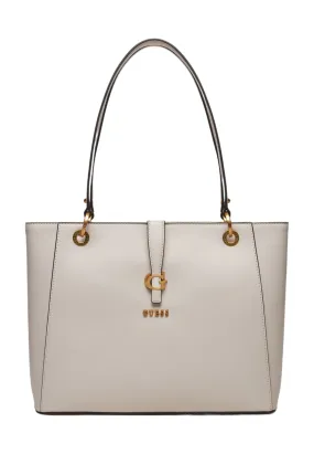 GUESS Kuba Borsa Noel Tote Donna Stone Bianco VA932925