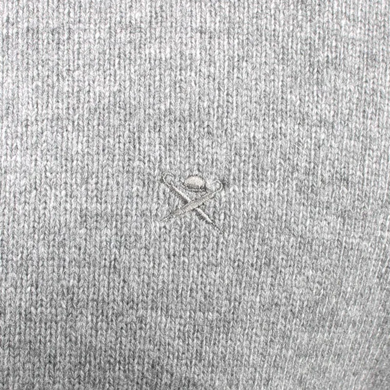 Hackett Ash Grey Lambswool Crew Neck Pullover