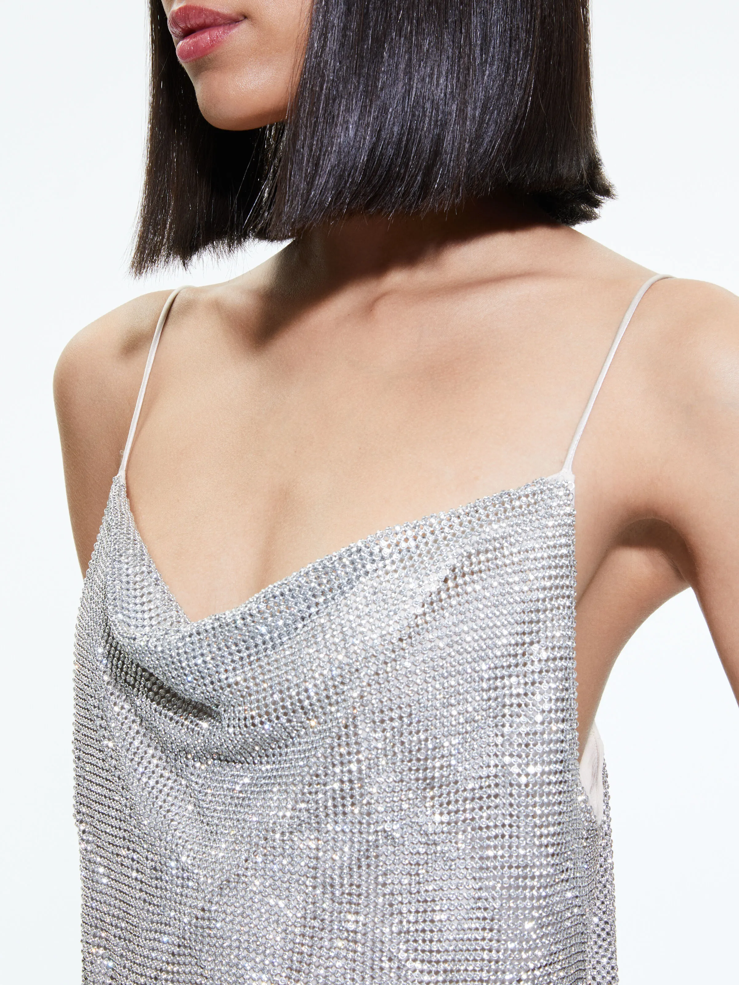 HARMON CRYSTAL CHAINMAIL SLIP TANK