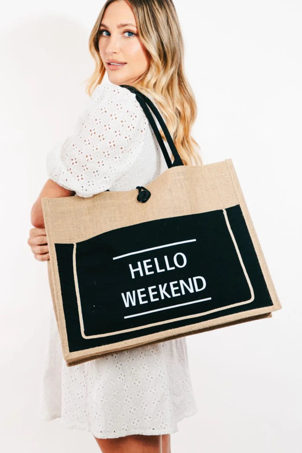 Hello Weekend Tote Bag