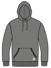 Heritage Textured Relaxed Fit Hoodie - Charcoal