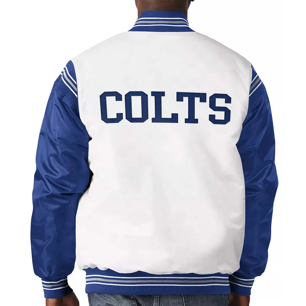 Indianapolis Colts Historic Logo Renegade Satin White/Royal Jacket