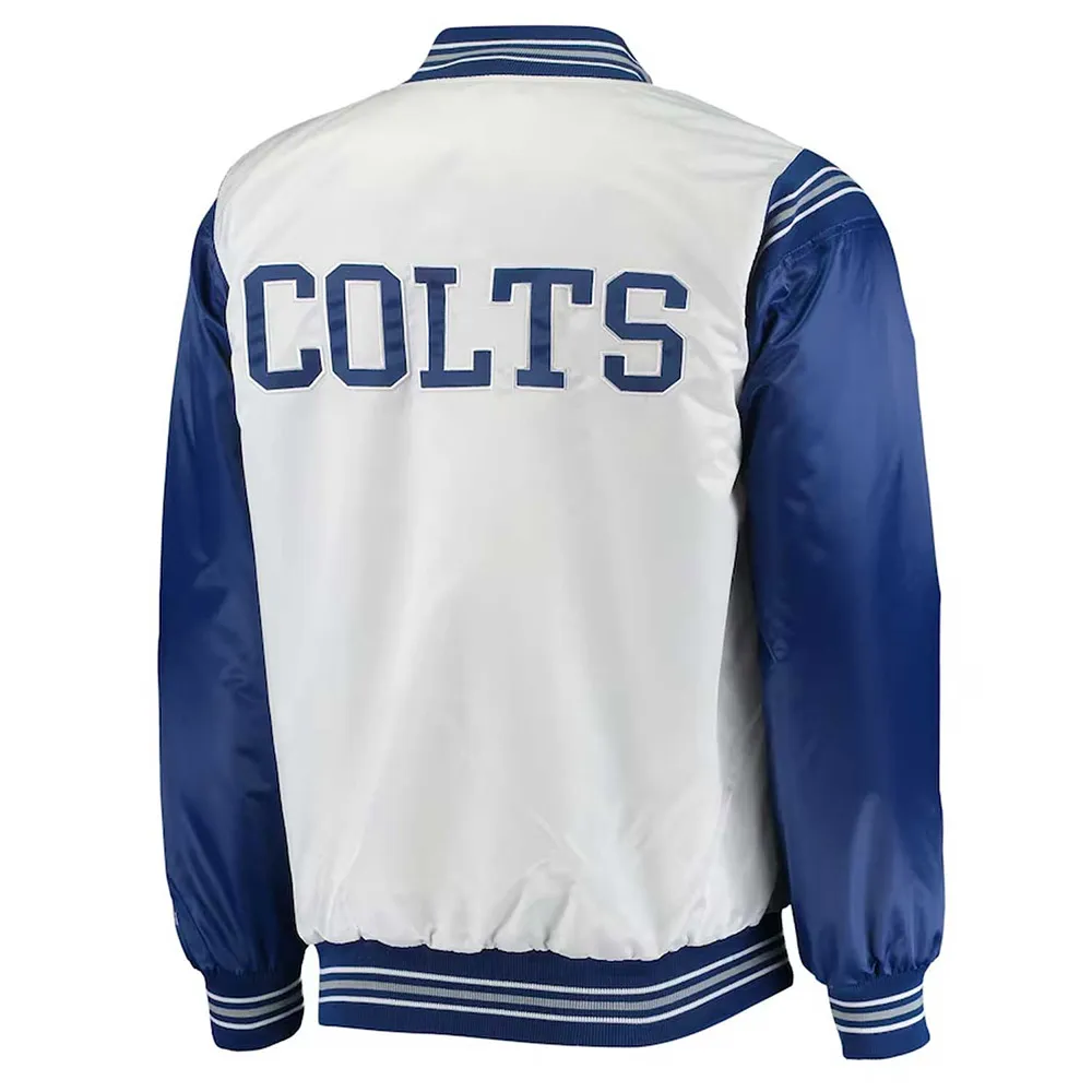 Indianapolis Colts Historic Logo Renegade Satin White/Royal Jacket