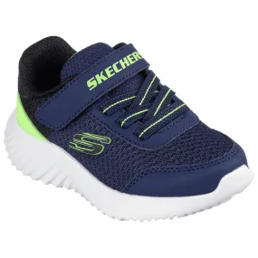 Infants Skechers Bounder Trezic Trainers in Navy and Lime