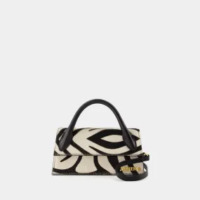 Jacquemus  Le Chiquito Long Crossbody - Jacquemus - Leather - Black/White