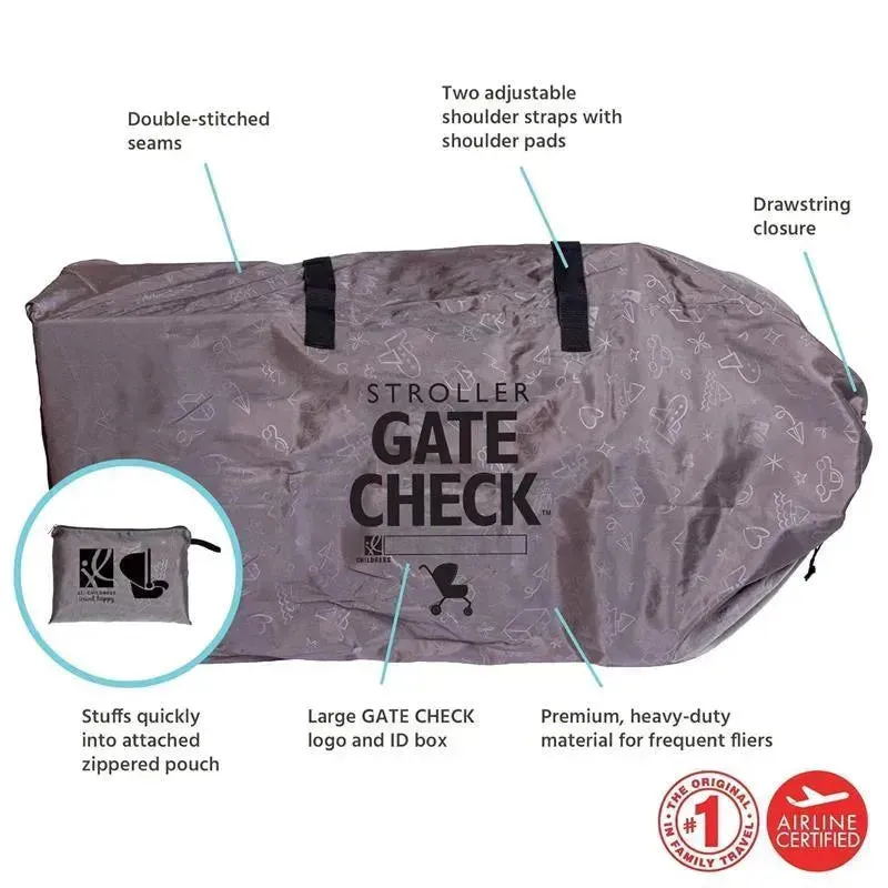 J.L. Childress - DELUXE Gate Check Bag for Single & Double Strollers, Stroller Bag for Airplane