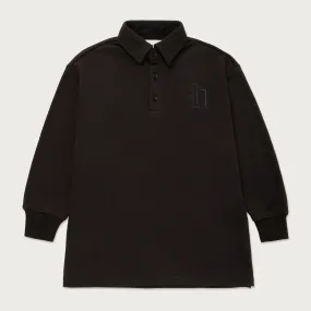 Kids L/S Pique Polo - Black