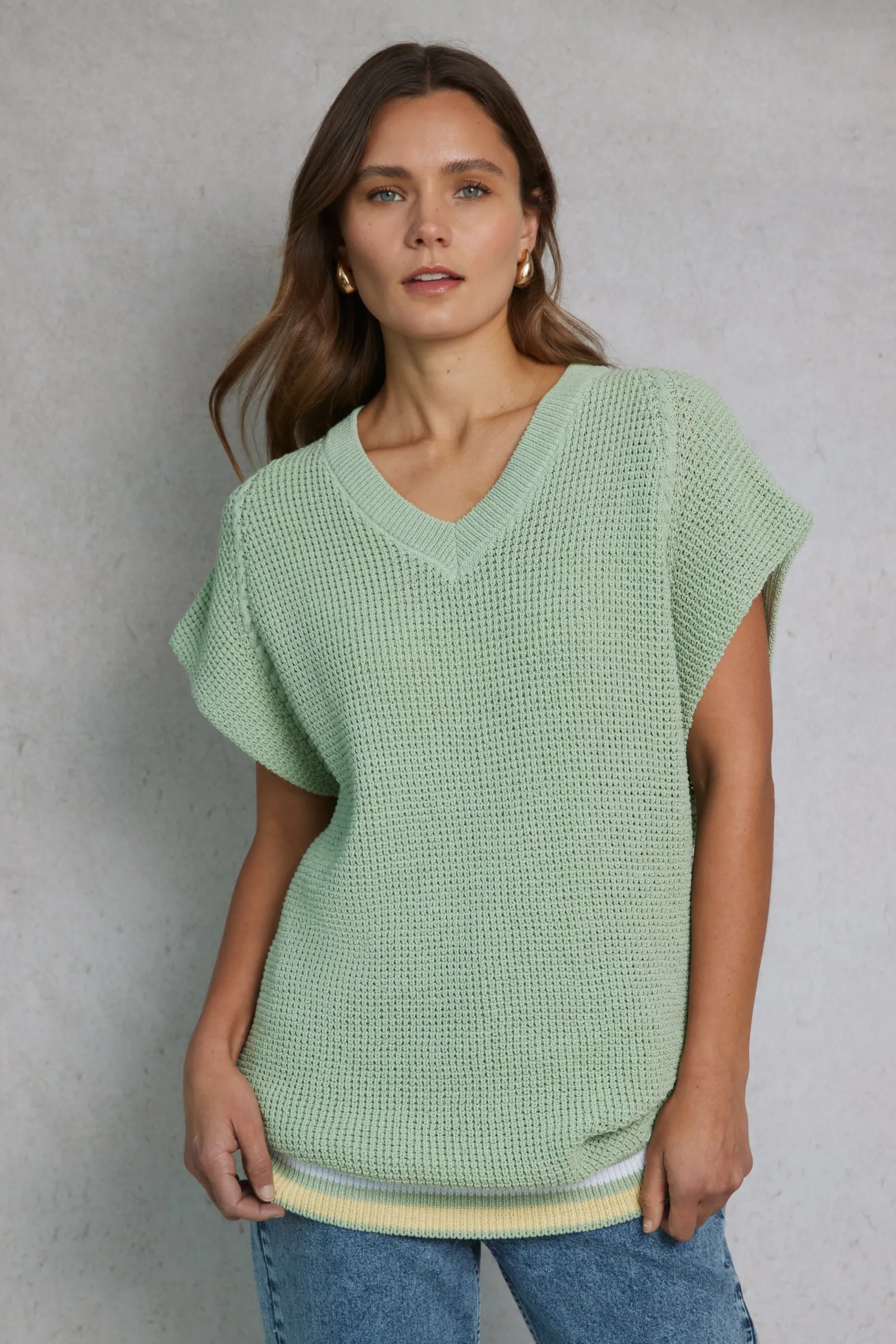 Knitted Tank 01 Green