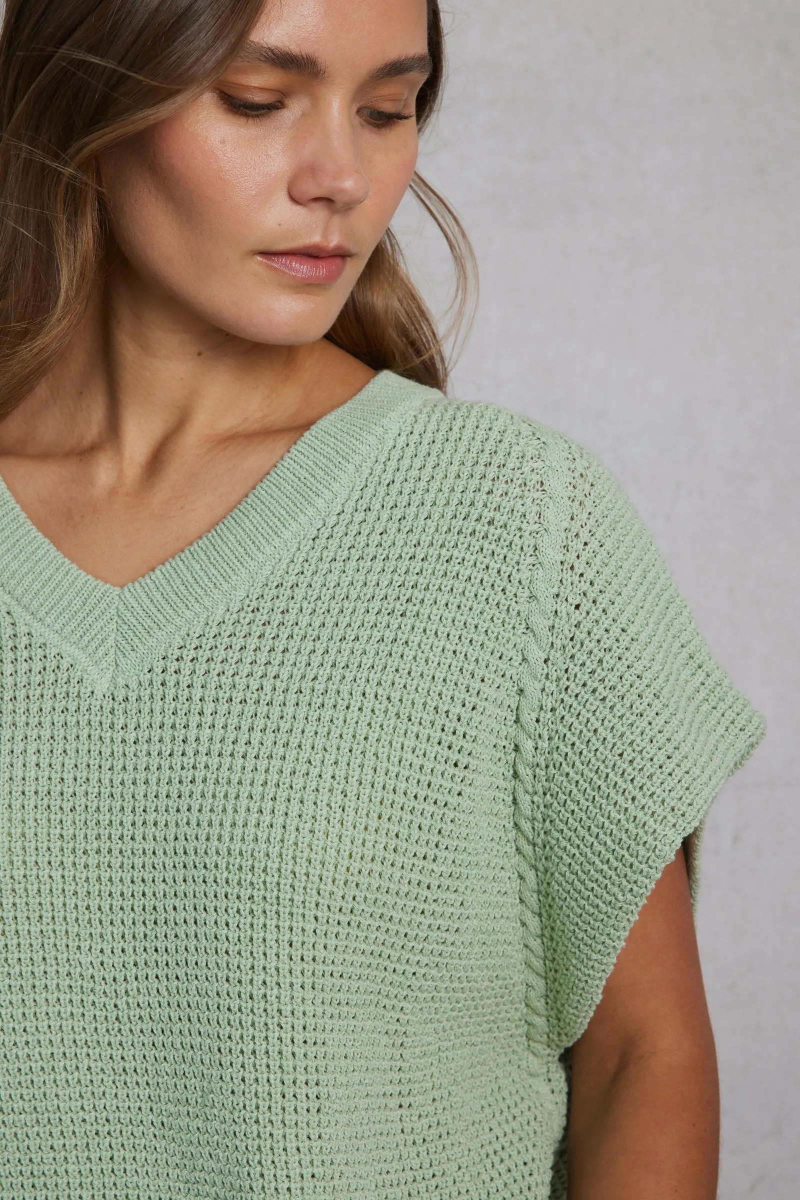 Knitted Tank 01 Green