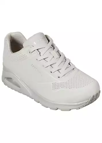 Ladies Off White Uno Stand On Air Trainers by Skechers | Look Again