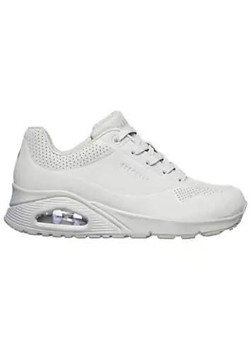 Ladies Off White Uno Stand On Air Trainers by Skechers | Look Again