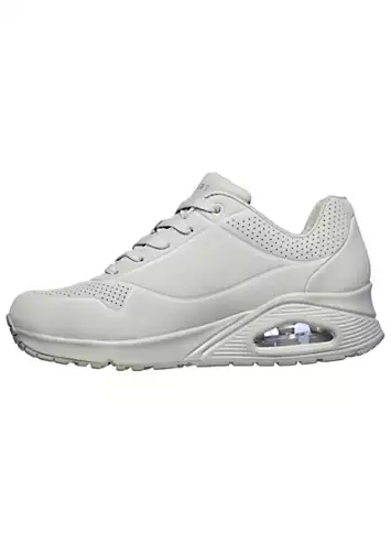 Ladies Off White Uno Stand On Air Trainers by Skechers | Look Again