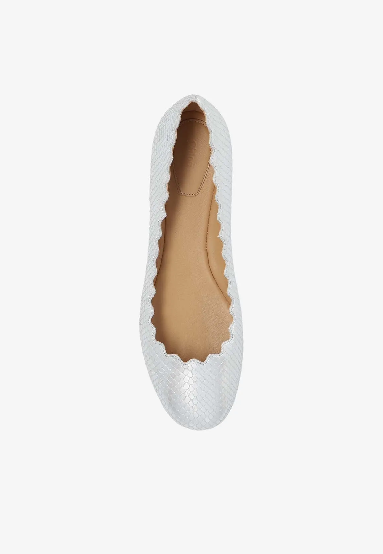 Lauren Python Print Leather Ballet Flats