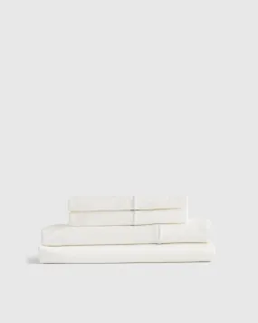 Luxury Organic Sateen Embroidered Sheet Set