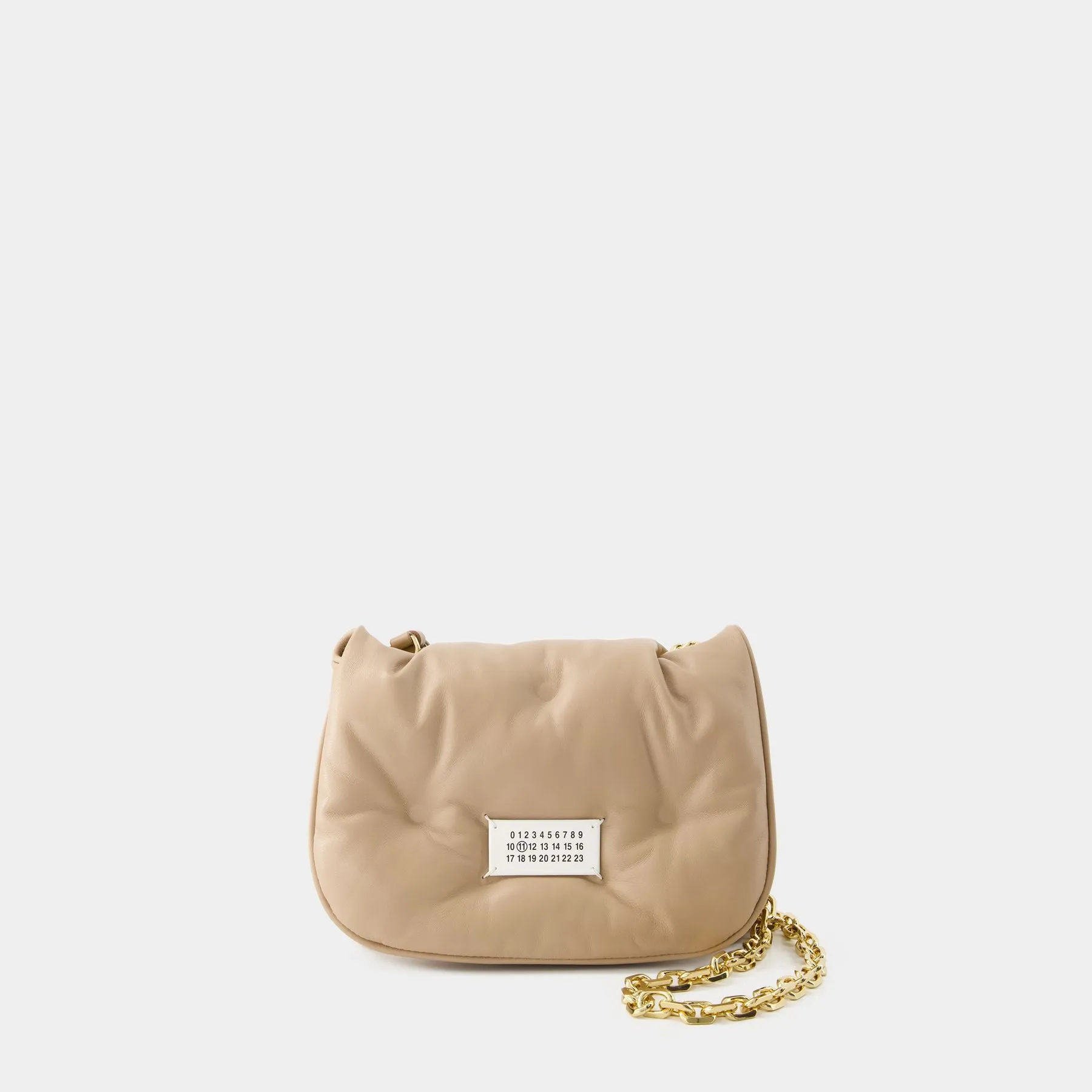 Maison Margiela  Glam Slam Flap Small Crossbody - Maison Margiela - Leather - Beige