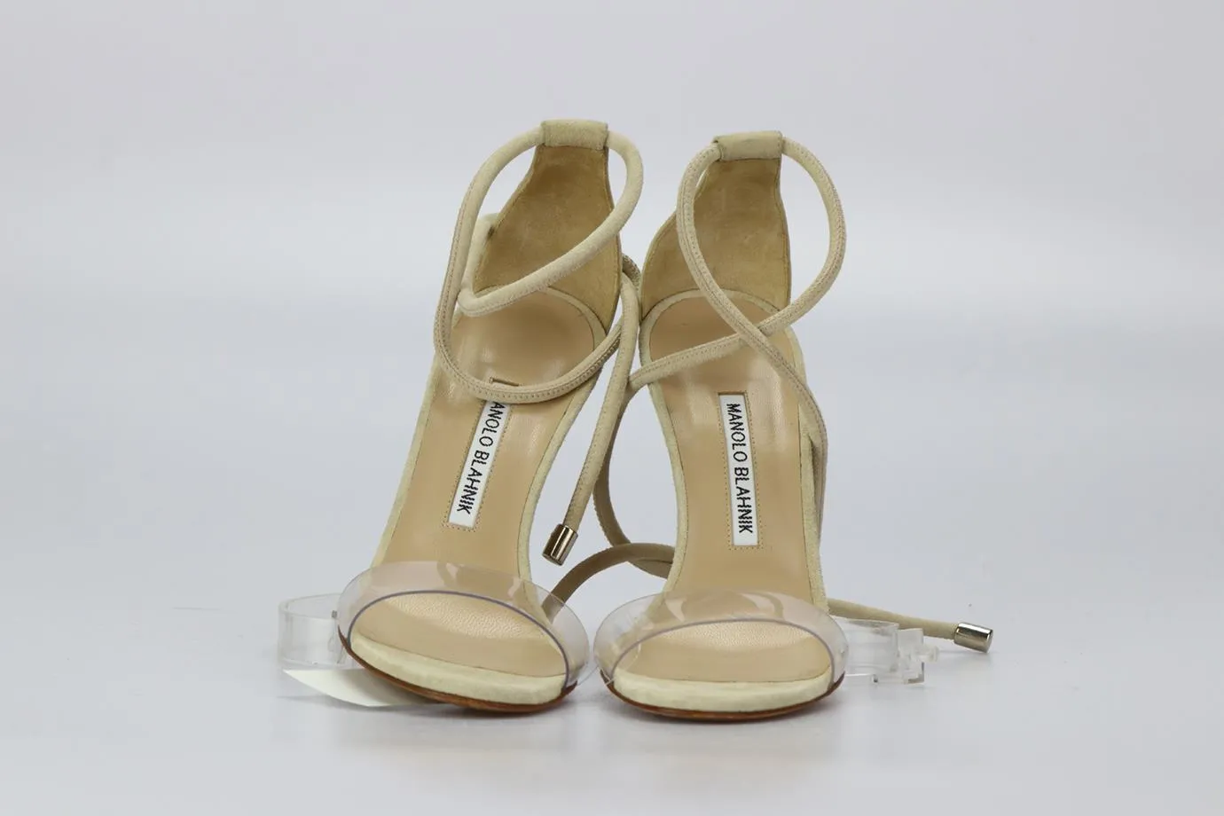 MANOLO BLAHNIK SUEDE SANDALS EU 38.5 UK 5.5 US 8.5