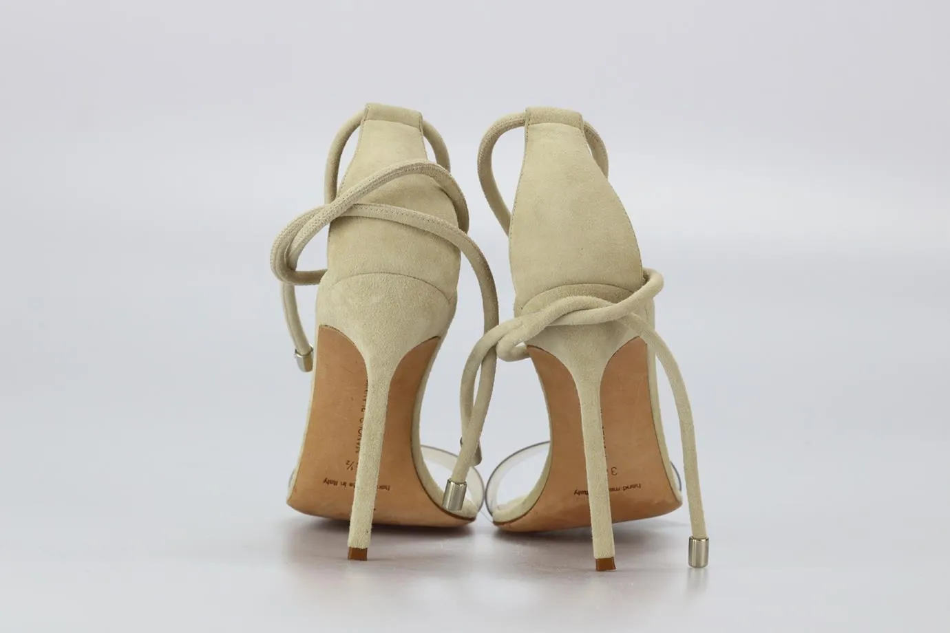 MANOLO BLAHNIK SUEDE SANDALS EU 38.5 UK 5.5 US 8.5