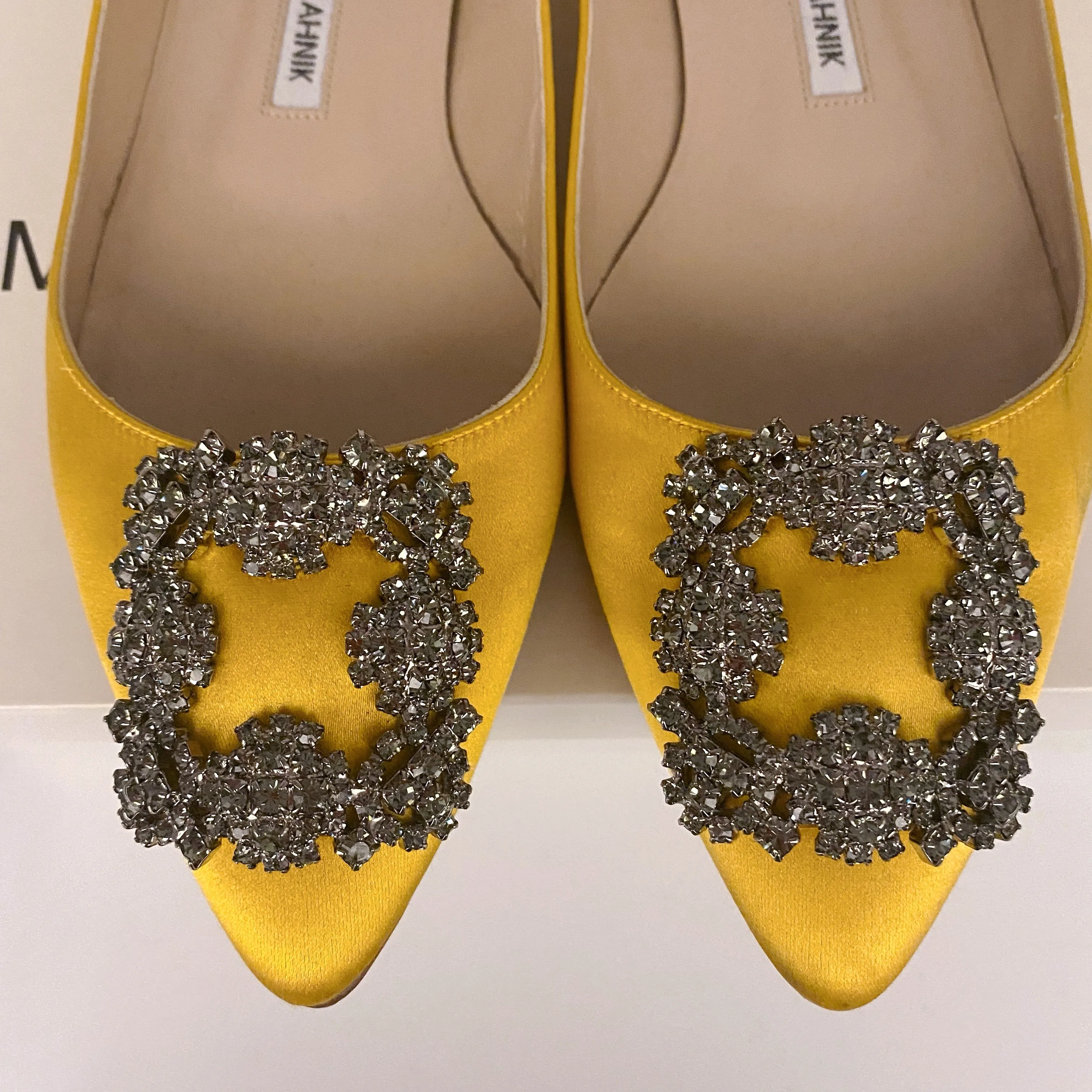 Manolo Blahnik yellow flats